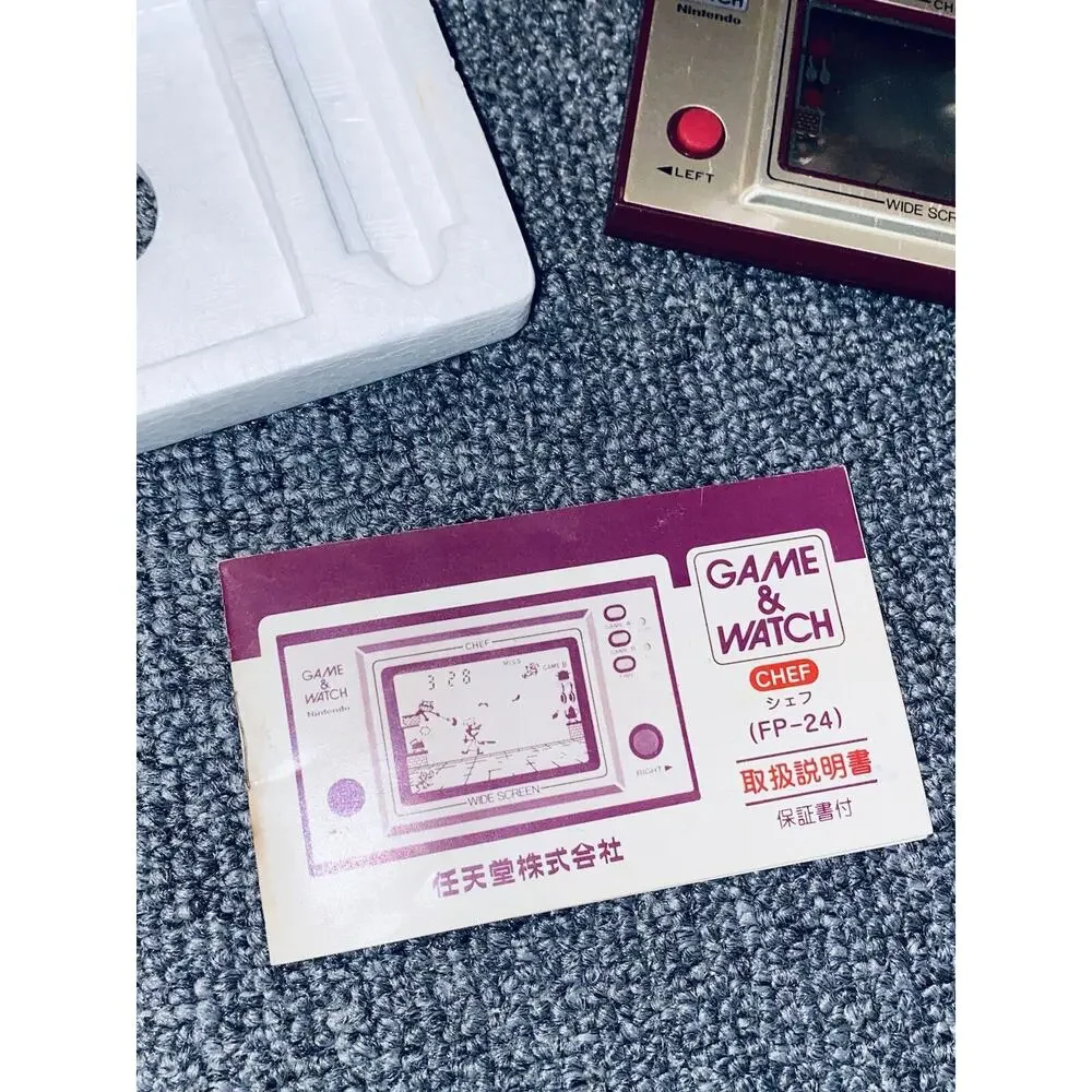 Nintendo GAME & WATCH Chef Handheld Console Retro 1981 Electronic Vintage Box
